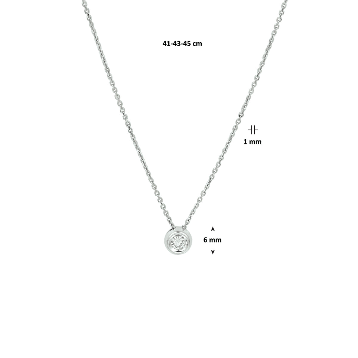 collier diamant 0.10ct h si 41 - 43 - 45 cm - Da Vinci Juweliers
