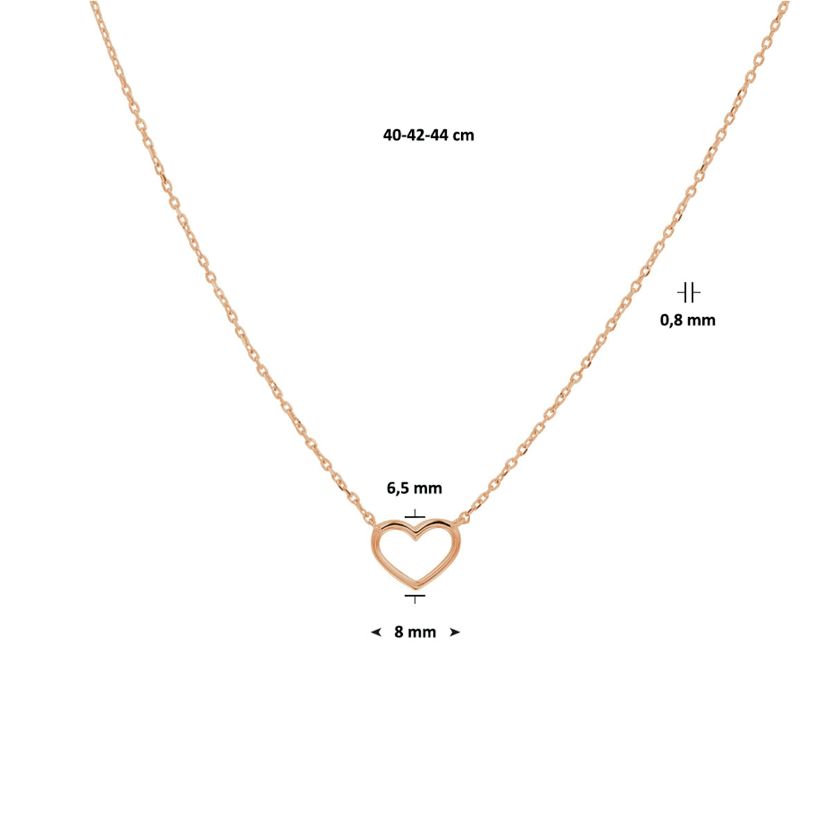 collier hart 40 - 42 - 44 cm - Da Vinci Juweliers