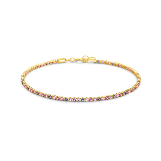 Tennisarmband natuurlijke kleurstenen 1,5 mm 16,5 – 18 cm
