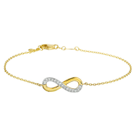 Armband infinity zirkonia 17,5 + 1 cm