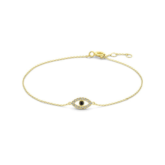 Armband boze oog zirkonia 16,5 - 17,5 - 18,5 cm