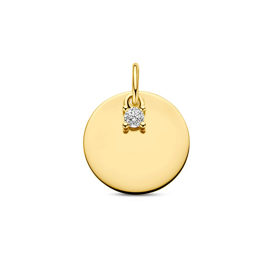 graveerhanger cirkel en diamant h si - Da Vinci Juweliers