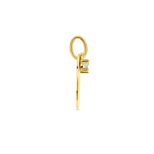 graveerhanger cirkel en diamant h si - Da Vinci Juweliers