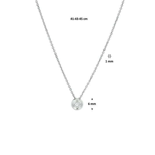 collier diamant 0.10ct h si 41 - 43 - 45 cm - Da Vinci Juweliers